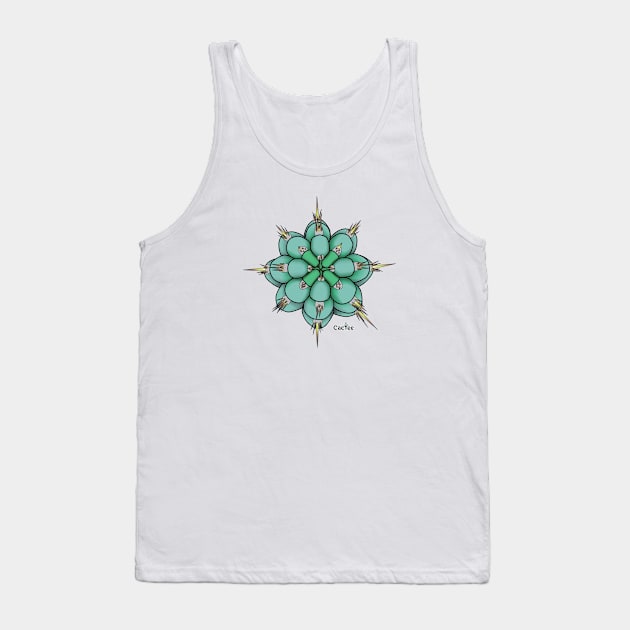 Trichocereus Peruvianus Sharxx Blue Tank Top by Cactee